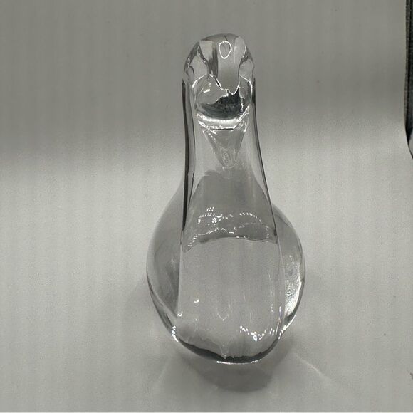 FM KONSTGLAS RONNEBY SWEDEN Vtg  Swan Paperweight Figure Art Glass 3.75” SIGNED - Picture 2 of 5